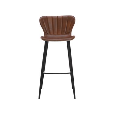Arabella Barstool In November Grey and Bravo Cognac