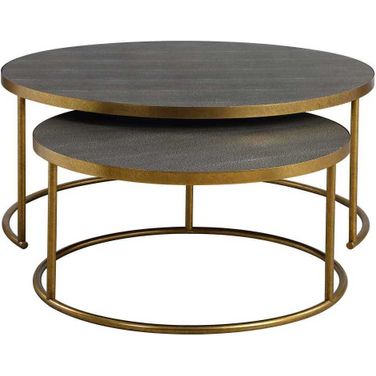 Aragon Nesting Coffee Tables Set of 2 In Gray