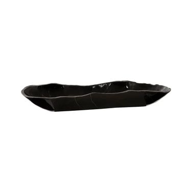 Aragonite Canoe Medium Decorative Bowl In Black