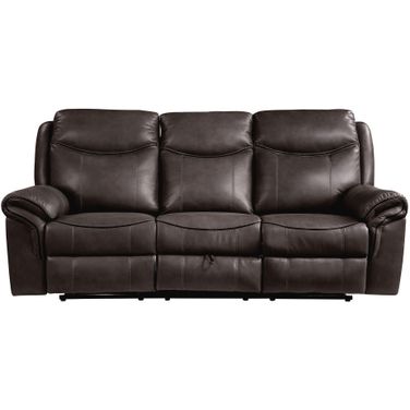 Aram Dark Brown Double Reclining Sofa