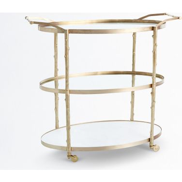 Arbor Bar Cart In Brass
