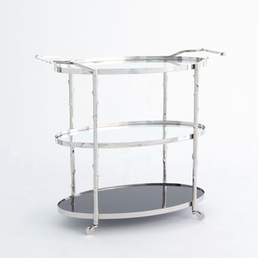 Arbor Bar Cart In Nickel