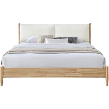 Arbor Fabric King Bed In Natural and Cream