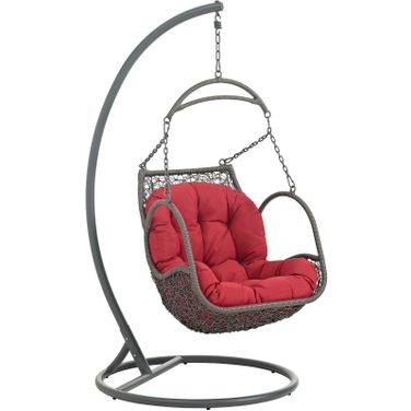 Arbor Red Outdoor Patio Wood Swing Chair