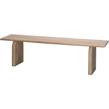 Arc Mango Wood Bench In Light Bleach