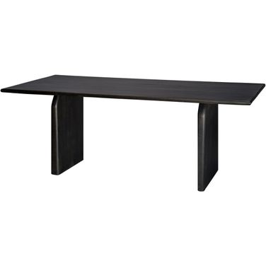 Arc Mango Wood Dining Table In Black