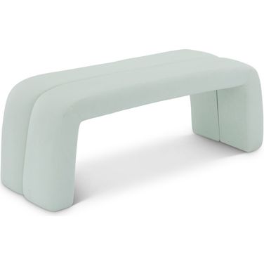 Arc Vegan Leather Bench In Mint