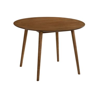 Arcadia 42 Inch Round Dining Table In Walnut Wood