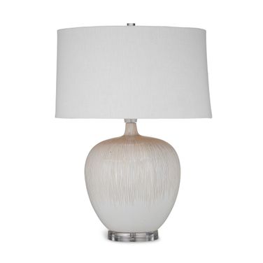Arcadia Table Lamp In White and Beige
