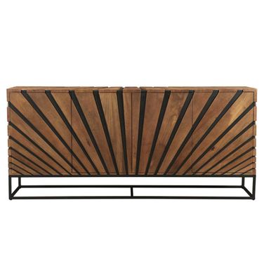 Arcadia Virtual Sideboard In Black and Light Teak