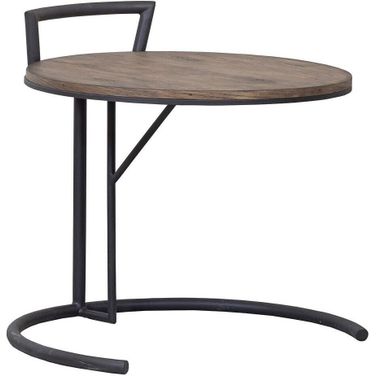 Arcadian C-Ring End Table In Burnished Oak
