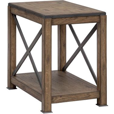 Arcadian Rectangular End Table In Burnished Oak