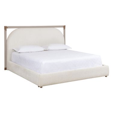 Arcelia King Platform Bed In Rhea Light Barley