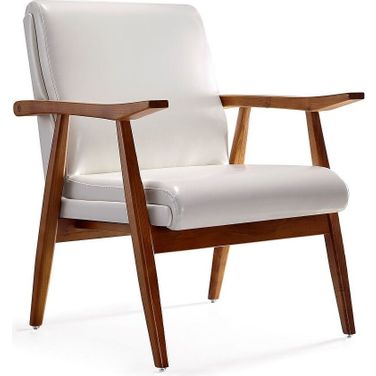 Arch Duke Accent Chair in White and Amber