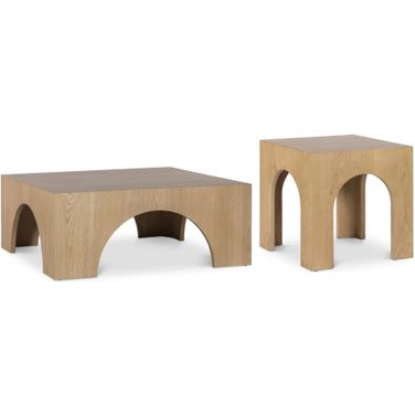 Arch Occasional Table Set In Oak