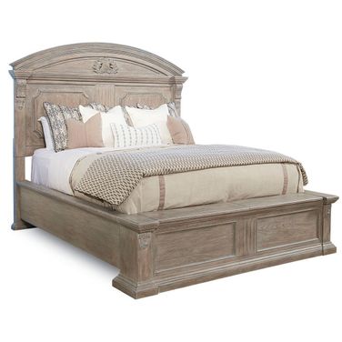 Arch Salvage Parchment King Chambers Panel Bed