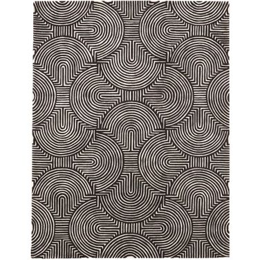 Arches 5 x 8 Rug In Black And Ivory