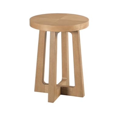 Archetype Round Accent Table In Light Caramel and Cinnamon