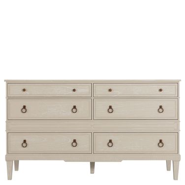 Archie Dresser In Cerused White and Antique Bronze