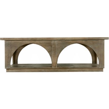 Archie Solid Wood Coffee Table In Antique Brown