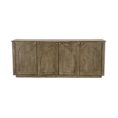 Archie Solid Wood Sideboard In Antique Brown