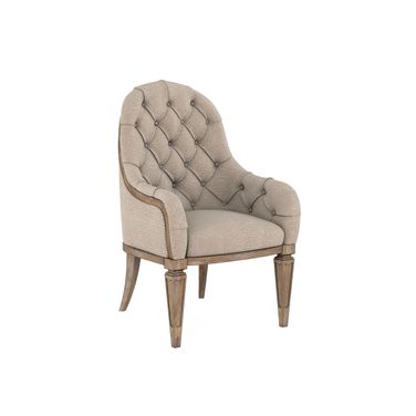 Architrave Upholstered Arm Chair In Brown