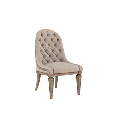 Architrave Upholstered Side Chair In Brown