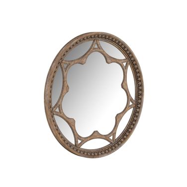 Architrave Round Mirror In Brown