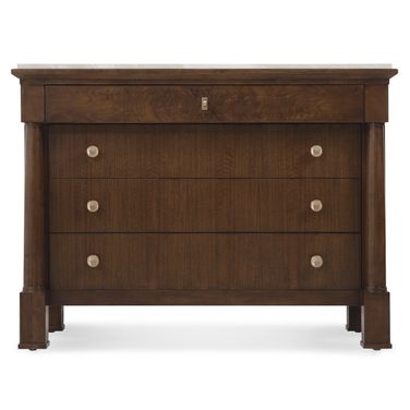 Archives Four-Drawer Chest In Dark Wood