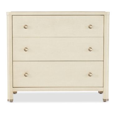 Archives Raffia Three-Drawer Chest In Brown