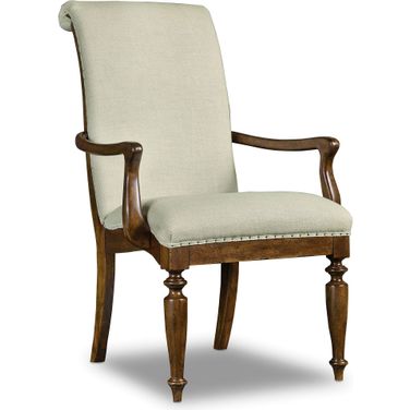 Archivist Upholstered Arm Chair Set of 2 In Beige
