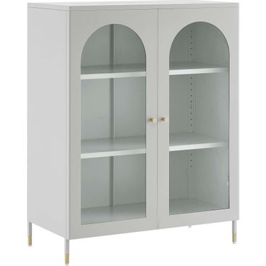 Archway Accent Cabinet In Light Gray