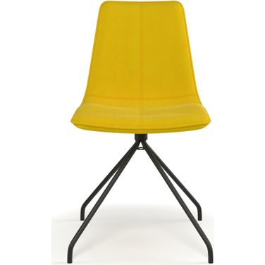 Arco Velvet Swivel Side Chair In Gold