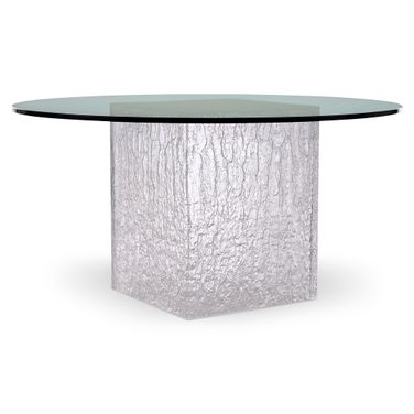 Arctic Round Dining Table In Clear