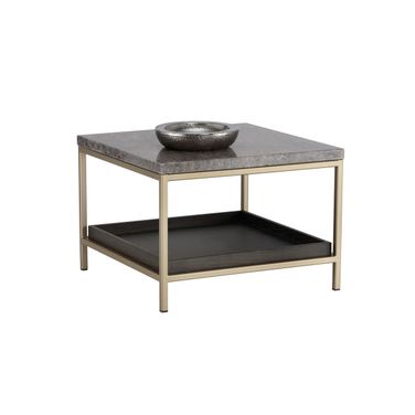 Arden Side Table In Grey and Gold