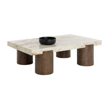 Ardi Coffee Table In Cream and Brown