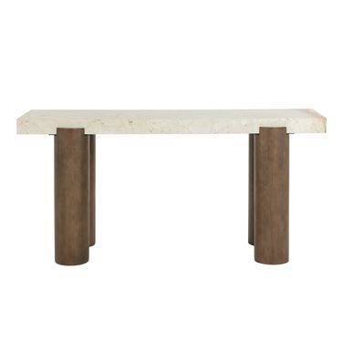 Ardi Console Table In Cream and Brown
