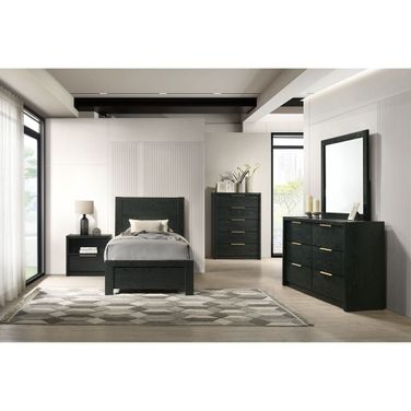 Ardmore Bend Youth Panel Bedroom Set In Black