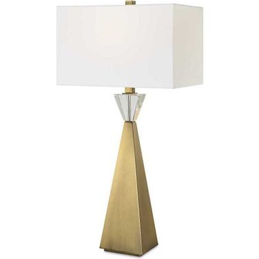 Arete Modern Table Lamp In Gold and Brass
