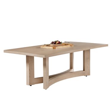 Arezza 90.5 Inch Arezza Dining Table In Light Wash and Brown