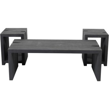 Argyle 3-Piece Cocktail Table Set In Ebony