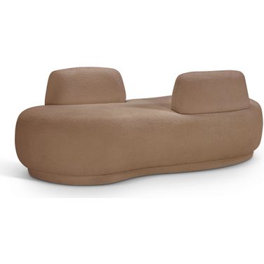 Argyle Teddy Fabric Chaise/Loveseat In Beige