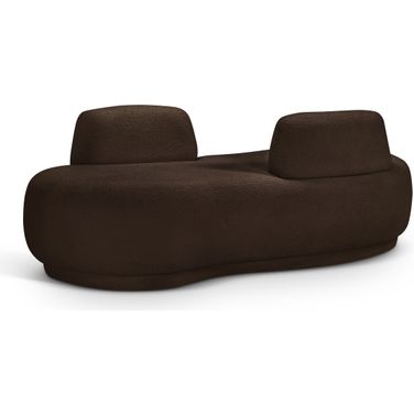 Argyle Teddy Fabric Chaise/Loveseat In Brown