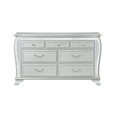 Aria Dresser with LED In Silver