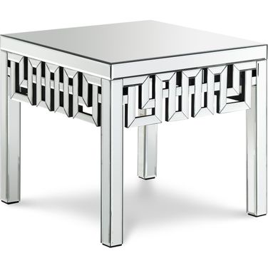 Aria End Table In Mirrored