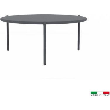 Aria Large Round End Table In Grey