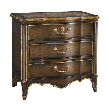 Aria Nightstand In Aria Brown and Metal