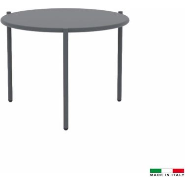 Aria Small Round End Table In Grey