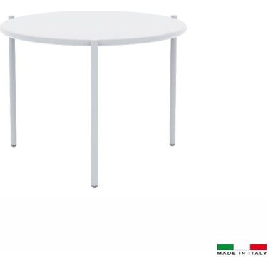 Aria Small Round End Table In White
