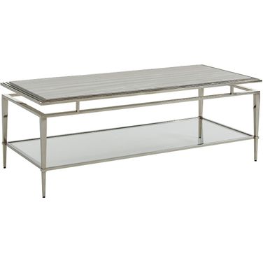 Ariana Athene Stainless Cocktail Table In Platinum